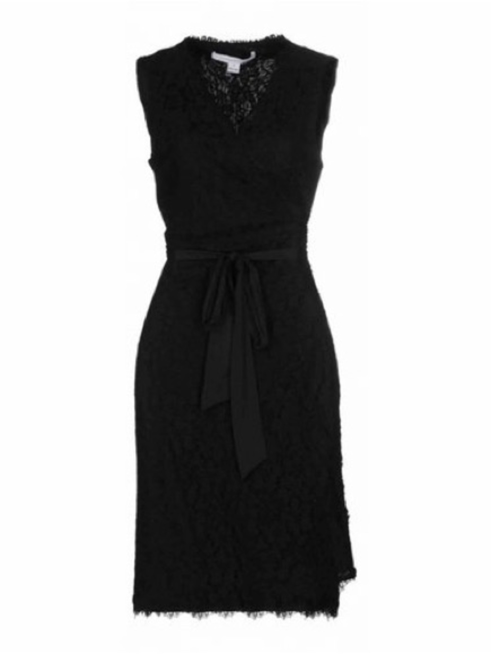 Diane Von Furstenberg DVF Julianna Two Black Lace Wrap Dress